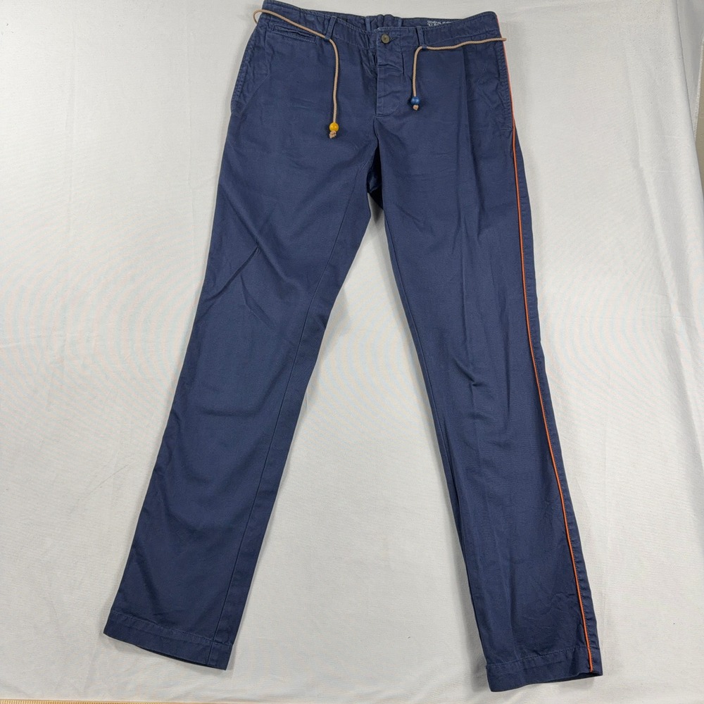 Master Coat Utility Trousers Navy Blue‎ Side Stripe Beaded Drawstring Size 46